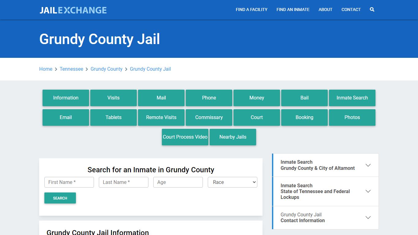 Grundy County Jail Roster Lookup, TN, Inmate Search